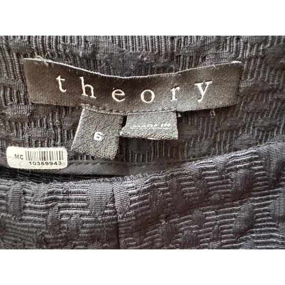 THEORY X RTR Women's Black Belisa 2 Fritella Jacquard Textured Pant Size 6 - Picture 3 of 6